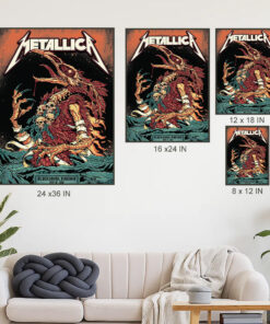 metallica m72 tour 2025 poster beast of blacksburg canvas art may 7 4