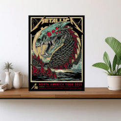 metallica m72 tour 2025 poster sea serpent canvas by rhys cooper north america cities 1