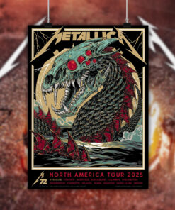 metallica m72 tour 2025 poster sea serpent canvas by rhys cooper north america cities 2