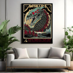 metallica m72 tour 2025 poster sea serpent canvas by rhys cooper north america cities