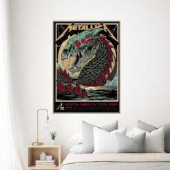 metallica m72 tour 2025 poster sea serpent canvas by rhys cooper north america cities 3