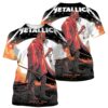 metallica m72 tour aop shirt june 14 2025 houston tx nrg stadium gravekeeper skeleton with key 3d artwork limited concert tee