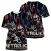 metallica m72 tour aop shirt june 20 2025 santa clara ca levis stadium skull candles grim reaper 3d artwork metallica x limp bizkit x ice nine kills concert tee