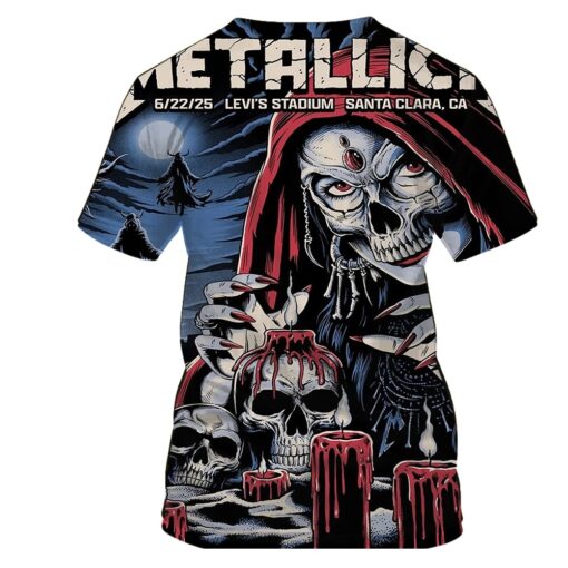 metallica m72 tour aop shirt june 22 2025 santa clara ca levis stadium skull priestess 3d design metallica x pantera x suicidal tendencies concert tee 2