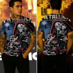 metallica m72 tour aop shirt june 22 2025 santa clara ca levis stadium skull priestess 3d design metallica x pantera x suicidal tendencies concert tee 4