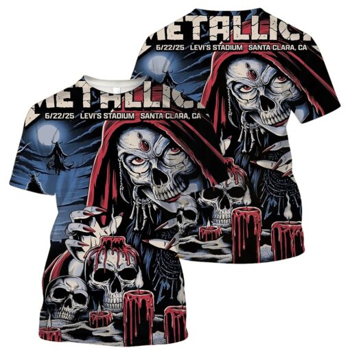 metallica m72 tour aop shirt june 22 2025 santa clara ca levis stadium skull priestess 3d design metallica x pantera x suicidal tendencies concert tee