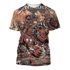 metallica m72 tour aop shirt june 27 2025 denver co empower field bear berserker 3d print limited concert tee 1