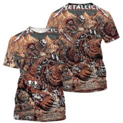metallica m72 tour aop shirt june 27 2025 denver co empower field bear berserker 3d print limited concert tee
