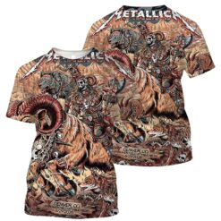 metallica m72 tour aop shirt june 29 2025 denver co empower field ram skull rider 3d print tee