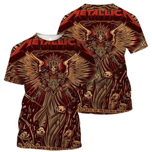 metallica m72 tour aop shirt june 3 2025 atlanta ga mercedes benz stadium angel of death 3d artwork metallica x pantera x suicidal tendencies concert tee
