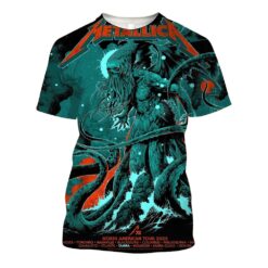 metallica m72 tour aop shirt june 6 2025 tampa fl raymond james stadium cthulhu horror art north american tour tee 1