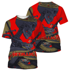metallica m72 tour aop shirt may 11 2025 columbus oh historic crew stadium crowned skeleton serpent 3d artwork concert edition tee