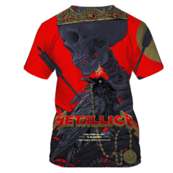 metallica m72 tour aop shirt may 9 2025 columbus oh historic crew stadium raven crowned skeleton 3d artwork metallica x pantera concert tee 2