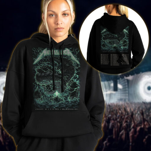 metallica m72 tour hoodie april 19 2025 syracuse ny jma wireless dome electric dragon storm design 1