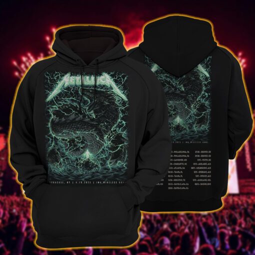 metallica m72 tour hoodie april 19 2025 syracuse ny jma wireless dome electric dragon storm design 4