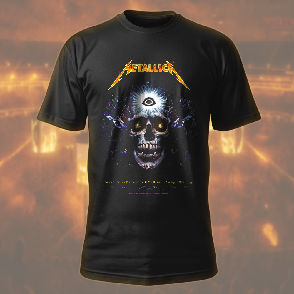 metallica m72 tour t shirt third eye skull drop charlotte night may 21 2025 1