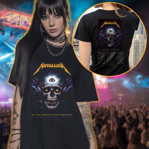 metallica m72 tour t shirt third eye skull drop charlotte night may 21 2025 3