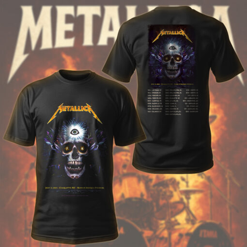 metallica m72 tour t shirt third eye skull drop charlotte night may 21 2025