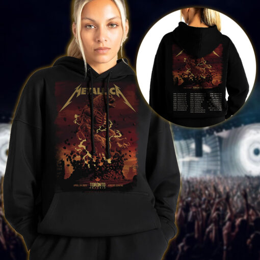 metallica m72 world tour 2025 april 24 toronto ontario rogers centre skullhorn forest beast artwork hoodie shirt 1