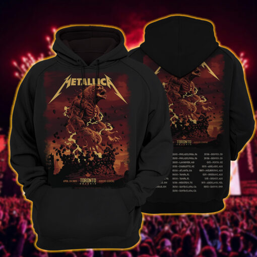 metallica m72 world tour 2025 april 24 toronto ontario rogers centre skullhorn forest beast artwork hoodie shirt 3