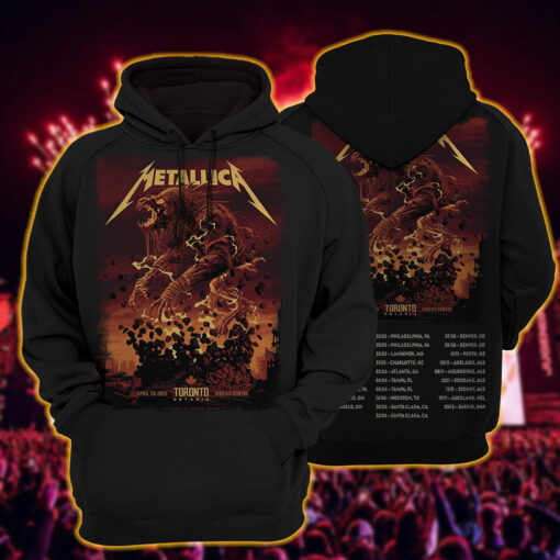 metallica m72 world tour 2025 april 26 toronto ontario rogers centre feral skullhorn beast artwork hoodie shirt 3