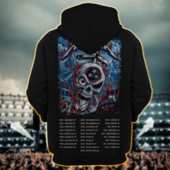 metallica m72 world tour 2025 may 1 3 nashville tennessee nissan stadium flaming skull blades artwork hoodie shirt11