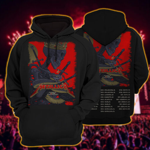 metallica m72 world tour 2025 may 11 columbus ohio historic crew stadium crowned skeleton coiled serpent artwork hoodie shirt 3