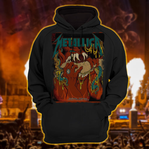 metallica m72 world tour 2025 may 23 philadelphia pennsylvania lincoln financial field cheesesteak demon monster artwork hoodie shirt