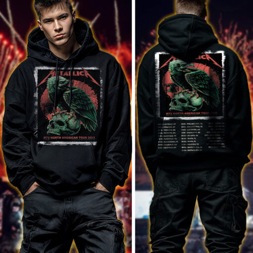 metallica m72 world tour 2025 may 23 philadelphia pennsylvania lincoln financial field vulture skull liberty bell artwork hoodie shirt 2