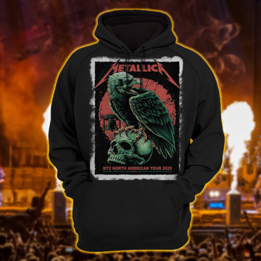 metallica m72 world tour 2025 may 23 philadelphia pennsylvania lincoln financial field vulture skull liberty bell artwork hoodie shirt