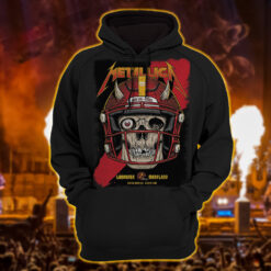 metallica m72 world tour 2025 may 28 landover maryland northwest stadium zombie football helmet artwork hoodie shirt