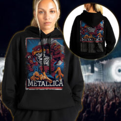 metallica m72 world tour 2025 may 7 blacksburg virginia lane stadium hokie bird skeleton mascot artwork hoodie shirt 1
