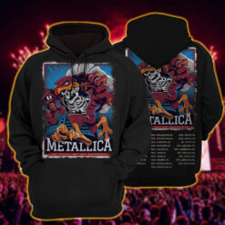 metallica m72 world tour 2025 may 7 blacksburg virginia lane stadium hokie bird skeleton mascot artwork hoodie shirt 3