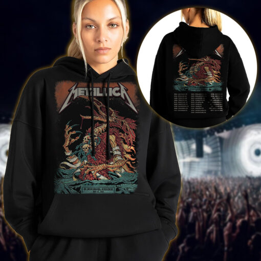metallica m72 world tour 2025 may 7 blacksburg virginia lane stadium vulture beast chain skulls artwork hoodie shirt 1