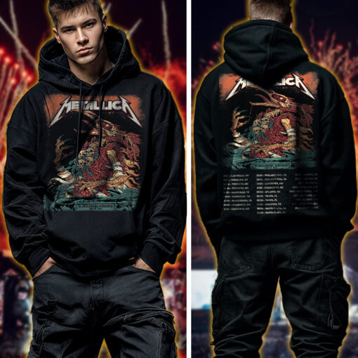 metallica m72 world tour 2025 may 7 blacksburg virginia lane stadium vulture beast chain skulls artwork hoodie shirt 2