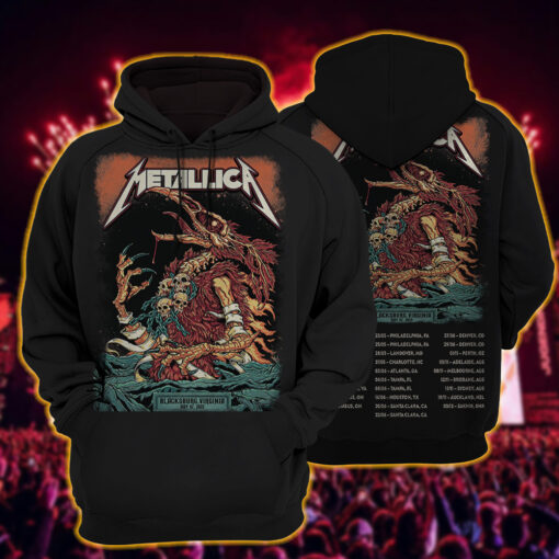 metallica m72 world tour 2025 may 7 blacksburg virginia lane stadium vulture beast chain skulls artwork hoodie shirt 3