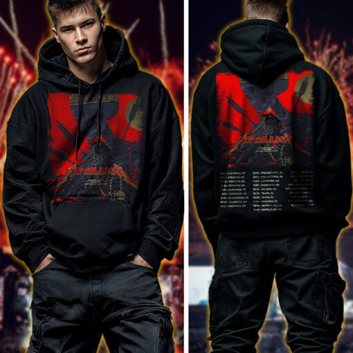 metallica m72 world tour 2025 may 9 columbus ohio historic crew stadium skeleton king flaming raven artwork hoodie shirt 2