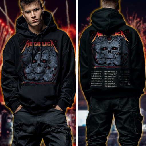 metallica m72 world tour 2025 may 9 columbus ohio historic crew stadium three headed skull rose spider artwork hoodie shirt 2