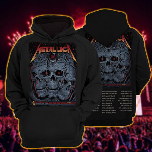 metallica m72 world tour 2025 may 9 columbus ohio historic crew stadium three headed skull rose spider artwork hoodie shirt 3