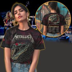 metallica m72 world tour 3d aop shirt april 19 2025 syracuse ny jma wireless dome electric sea dragon design 3