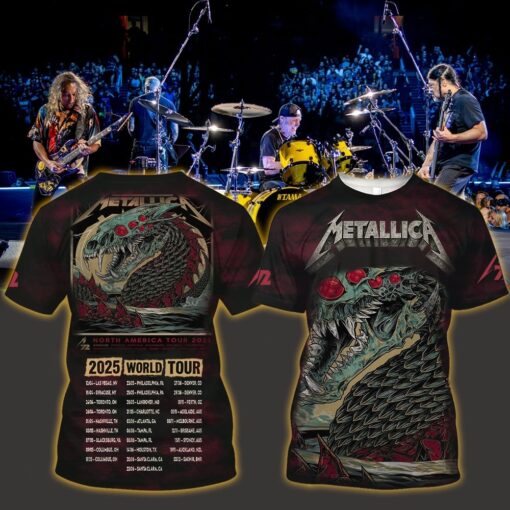 metallica m72 world tour 3d aop shirt april 19 2025 syracuse ny jma wireless dome electric sea dragon design