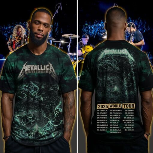 metallica m72 world tour 3d aop shirt april 19 2025 syracuse ny jma wireless dome thunder dragon design 4
