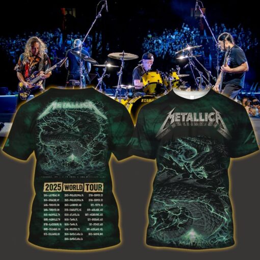 metallica m72 world tour 3d aop shirt april 19 2025 syracuse ny jma wireless dome thunder dragon design