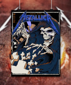 metallica m72 world tour august 11 2024 chicago il soldier field concert poster canvas wall art 2