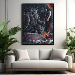 metallica m72 world tour august 16 2024 minneapolis mn u s bank stadium concert poster canvas wall art