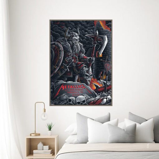 metallica m72 world tour august 16 2024 minneapolis mn u s bank stadium concert poster canvas wall art 3