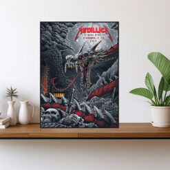 metallica m72 world tour august 18 2024 minneapolis mn u s bank stadium concert poster canvas wall art 1