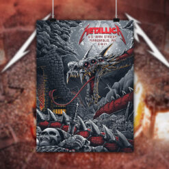 metallica m72 world tour august 18 2024 minneapolis mn u s bank stadium concert poster canvas wall art 2