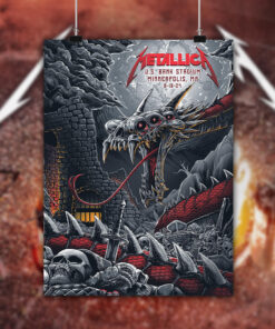 metallica m72 world tour august 18 2024 minneapolis mn u s bank stadium concert poster canvas wall art 2
