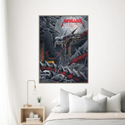 metallica m72 world tour august 18 2024 minneapolis mn u s bank stadium concert poster canvas wall art 3